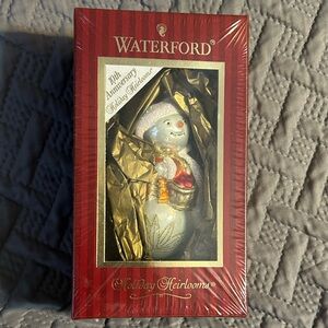 Waterford Red and Gold Holiday Ornament